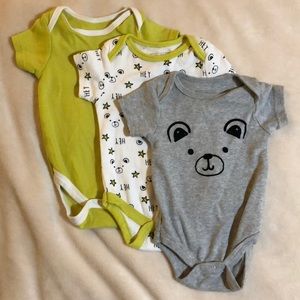 Short Sleeve Baby Onesies - 3pk